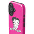 Betty Boop Pink Background iPhone 16 Plus Impact Case